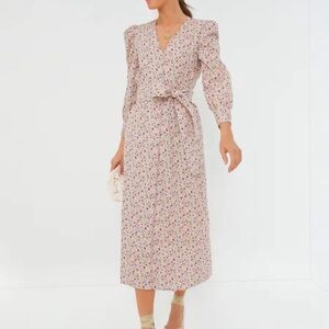 Floral V-Neck Midi Dress